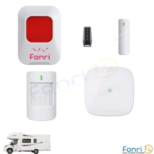  KARAVAN GÜVENLİK SİSTEMİ & YAT TEKNE ALARM SİSTEMİ (Kablosuz) SİM KART DAHİL 