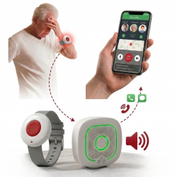 7/24 Yaşlı Hasta Sos Buton  Panik Bileklik Alarm Seti *WiFi Özellikli*